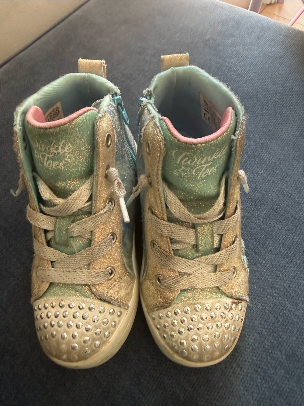 Sparkle Unicorn High-Top Twinkle Sneakers for Kids - Picture 6 of 9